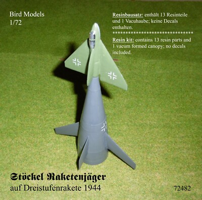Stöckel Rocket Fighter on Three Stage Rocket 1/72 Bird Models Resin kit
