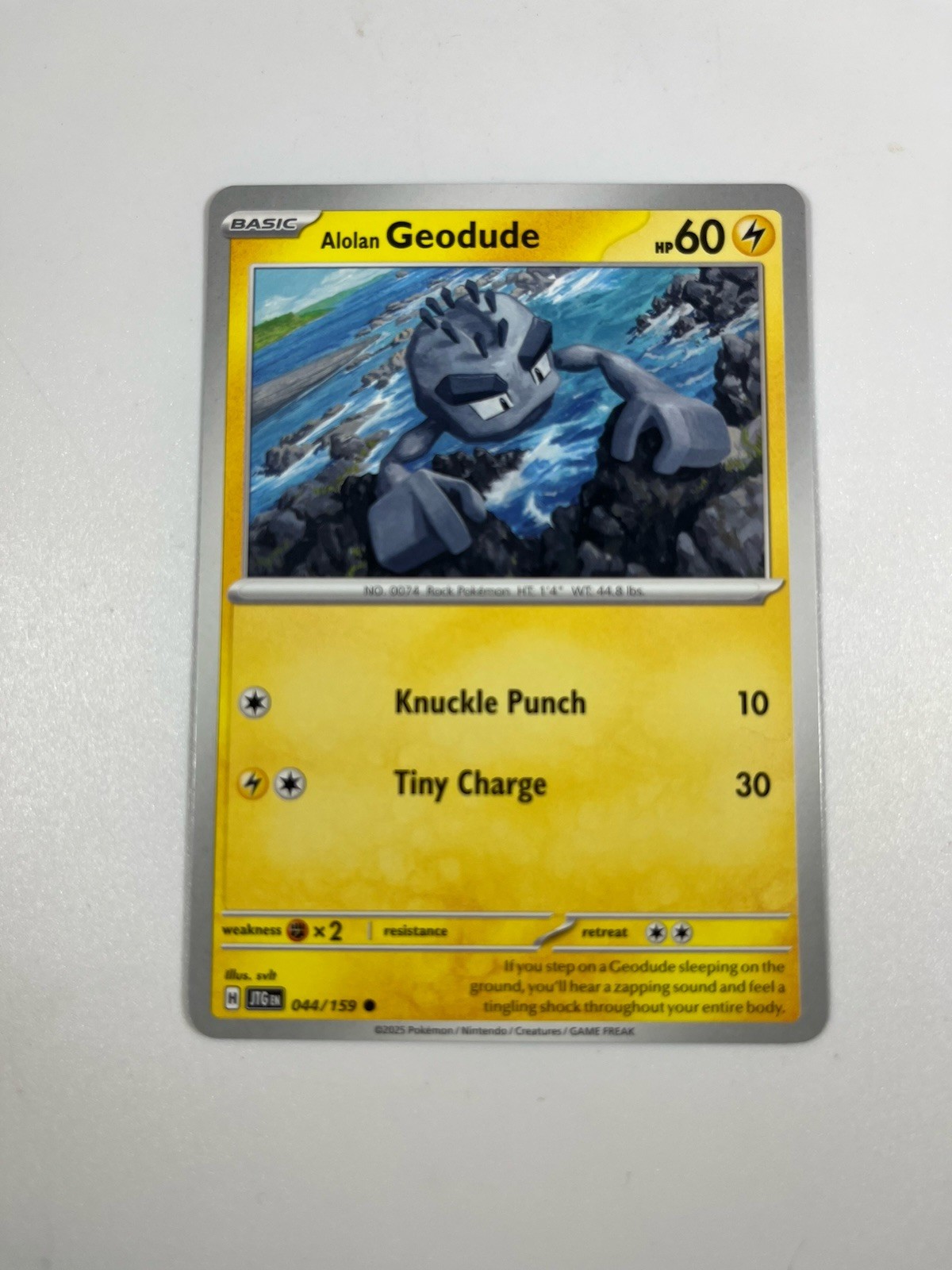 Alolan Geodude 44/159 Common Journey Together Pokemon Card