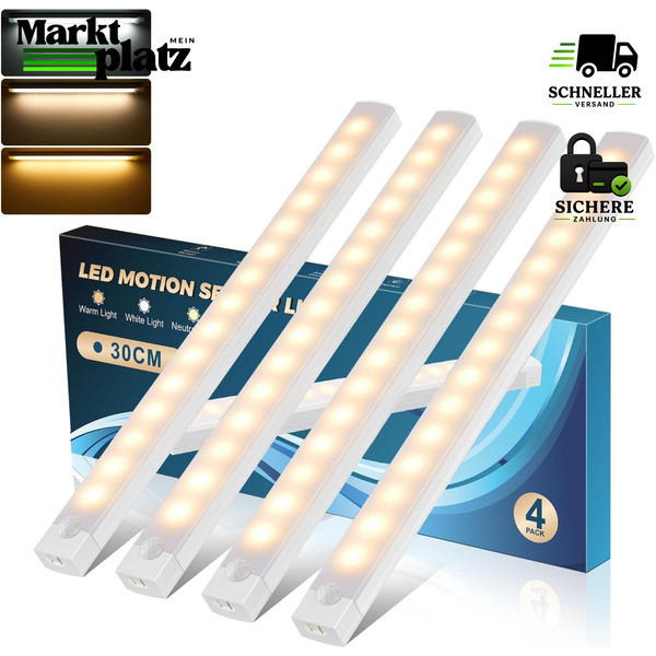 LED Unterbauleuchte Mit Bewegungsmelder Schrankbeleuchtung FüR KüChe-image