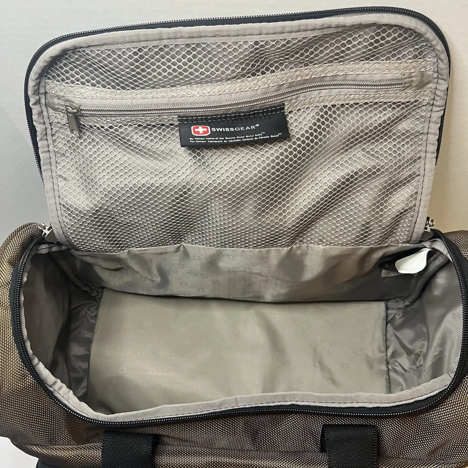SwissGear Brown Neutral Duffel Bag | Adj Strap | Carry-On, Travel, Gym | SW6516 - Image 4 of 4