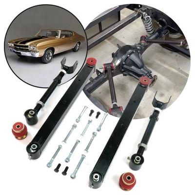 Performance 68-72 GM A-Body Rear Upper & Lower Control Arm Kit - Black 