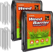LAVEVE 3FT x 100FT Weed Barrier Landscape Fabric, 3.2oz 3 100FT, Black