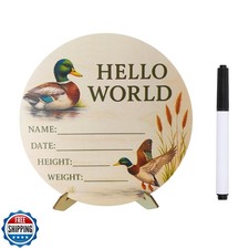 Baby Announcement Sign, Mallard Duck Baby Stuff, 5.9 Inch Wooden Name Signs f