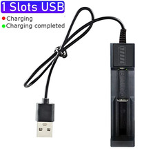 18650 Battery Charger 1/2/4 Slots Dual 18650 Charging 3.7V Rechargeable Lithium 