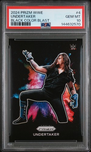 2024 PANINI PRIZM WWE BLACK COLOR BLAST #4 UNDERTAKER PSA 10