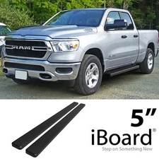 APS Running Board Side Step 5in Steel Black Fit Dodge Ram 1500 Quad Cab 19-26