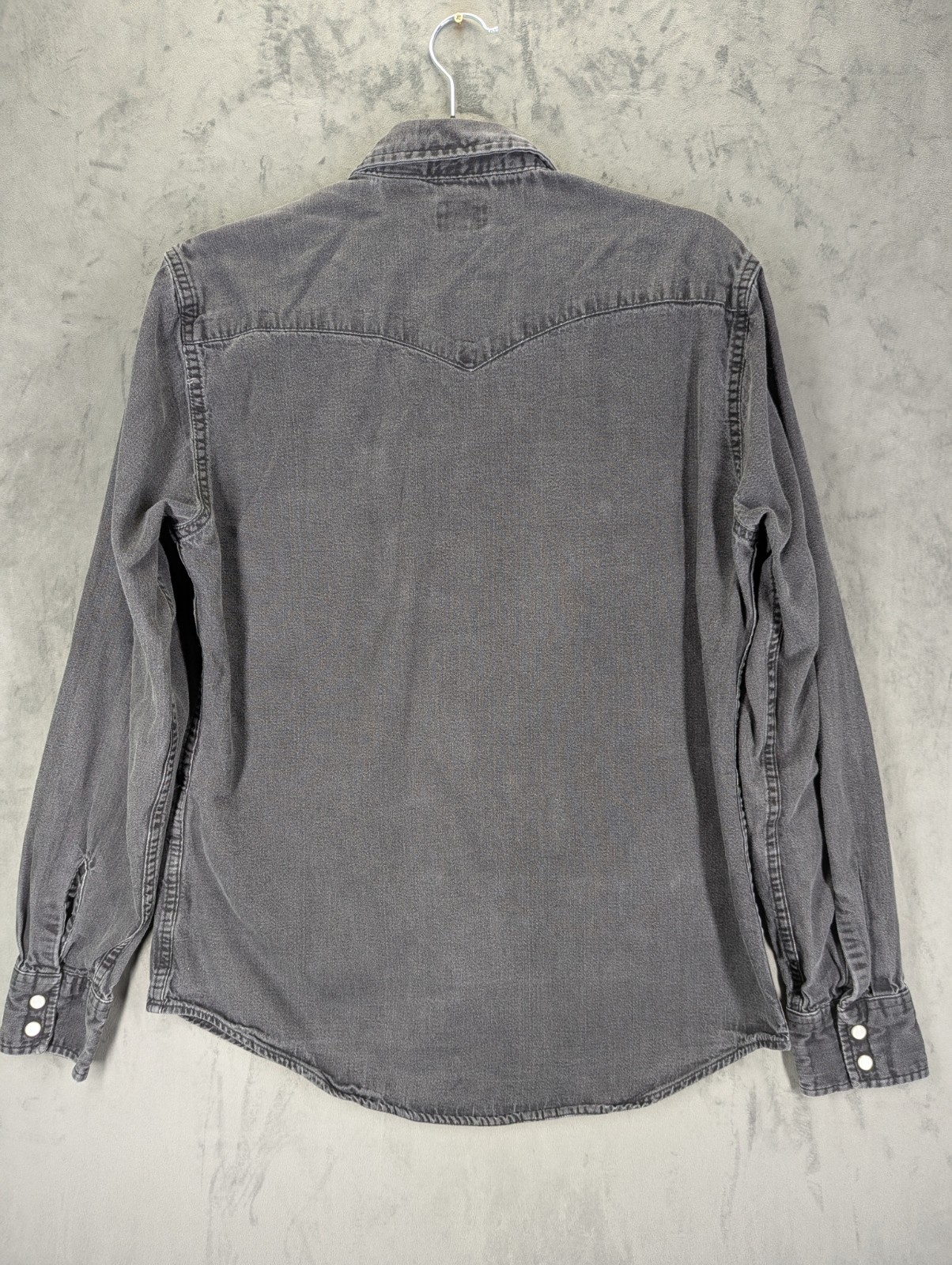 Levis Denim Shirt Men's Size Medium Cotton Pearl Snap Western Husky Creative USA image 7