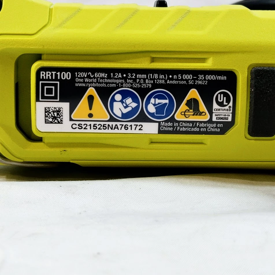 Herramienta giratoria con cable RYOBI 1.2 Amp con accesorios (RRT100) APENAS USADA Foto 2 de 4