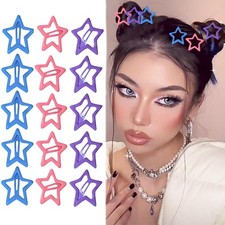Star Hair Accessories Set - 12 PCS 1.2Inch Metal Hair Clips and Barrettes for...