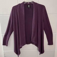 Women s Long Sleeve Purple Cardigan Sweater Size Medium Open Kimono Style