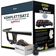 Anhängerkupplung starr für VW Sharan +E-Satz Set