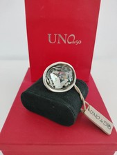 anillo grande de cristal en tono verde