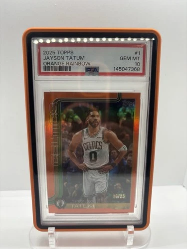 2025 Topps Basketball Orange Rainbow Jayson Tatum #1 PSA 10