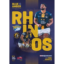 LEEDS RHINOS YORK NIGHTS OFFICIAL 22 FEB 2026 RUGBY SUPER LEAGUE PROGRAMME