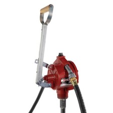 Fill-Rite FR152 Piston Hand Pump with 8' Hose Nozzle Spout, Red