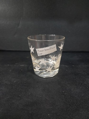 #ad Libbey Star Tumbler Whiskey Glass Barware MCM Vintage Glass quot;Pour Another For $9.00