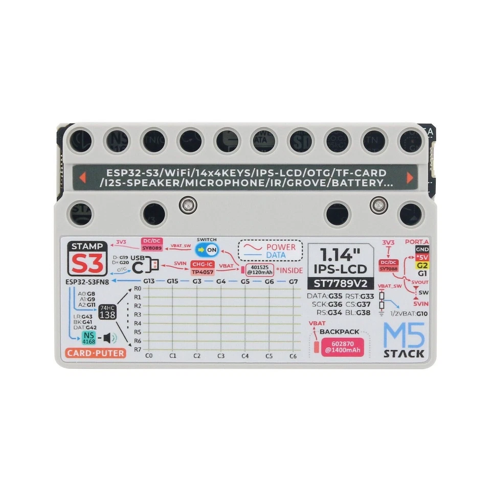 M5stack Cardputer StampS3 Mikrocontroller 56 Tasten Programmierbare Tastatur - Bild 3 von 4