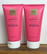 2 Spa Luxury POMEGRANATE RASPBERRY Super Smooth Shave Cream Shaving Women's 6oz.