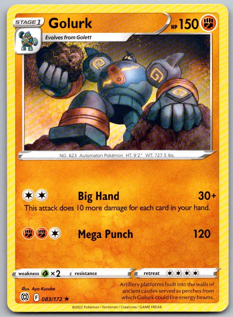 Golurk 083/172 Rare Brilliant Stars Pokemon Near Mint