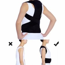 Adjustable Posture Corrector Low Back Support Shoulder Brace Belt for Men Women