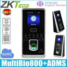 ZKTeco Multibio800 ADMS TCP/IP Face Fingerprint Time Attendance Access Control