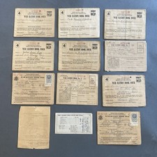 WW2 Guerre Ration Books Home Front NH Texas Ohio Army Exchange Lot de 12