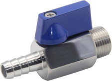 Stainless Steel 3/8" NPT Male to 3/8" Hose Barb Mini Ball Valve for Air Water Fu
