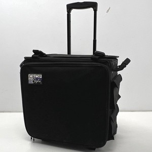 Crop In Style Rolling Craft Bag Black Scrapbook Organizer Telescoping Handle