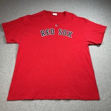 Majestic Boston Red Sox MLB Logo T-Shirt Mens 2XL Red Short Sleeve Cotton NOTE