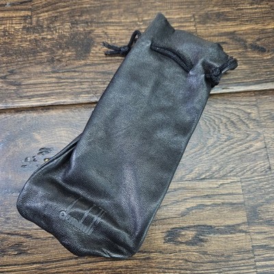 Dunhill Black Leather Drawstring Pouch Tobacco Pipe Accessory England
