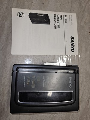 Vintage Sanyo Cassette Player/Recorder Model M1118 Good Condition Tested Works