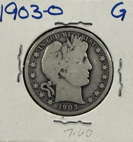 1903-O US Barber SILVER Half Dollar Old US Coin! G