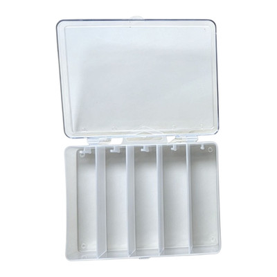 Angelgeräte Organizer für Acryl 5 Slot Box für Köder Haken und Köder