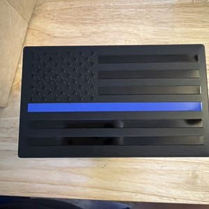 American Flag Metal Trailer Hitch Cover Matte Black for 2-inch Receivers