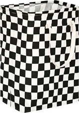 Checkered Laundry Basket Foldable Kids Hamper Storage Bins Women Waterproof