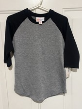 LuLaRoe Sloan 3/4 Sleeve Shirt - Gray/Black - Toddler Size 4 - NWT