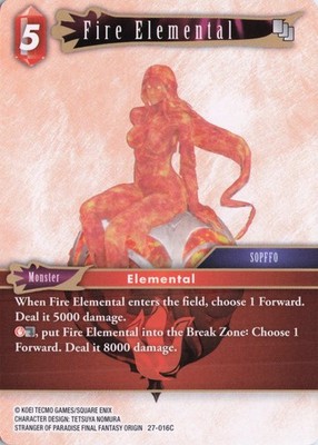 Fire Elemental (27-016C), FF TCG - Journey of Discovery, Normal, Common