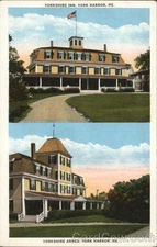 York Harbor, Maine ME Yorkshire Inn Tichnor Antique Original Vintage Postcard