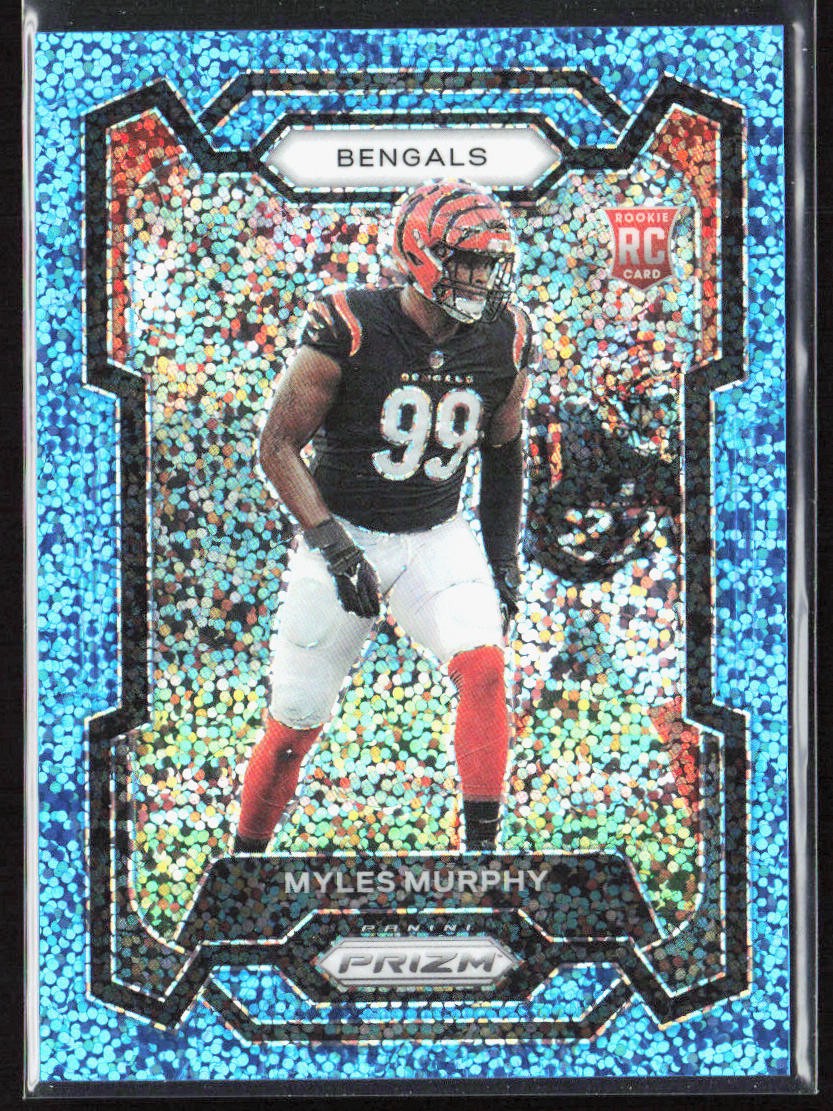 2023 Panini Prizm Myles Murphy Blue Sparkle Rookie /96 #320 Bengals