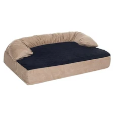 Large Dog Bed Orthopedic Foam Pet Sofa 45" x 31" with Removable Cover & Bolster