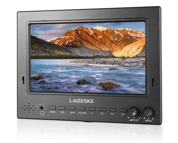 Laizeske 7" 1024 x 600 3G-SDI HDMI Camera-Top Field IPS Monitor with Peaking Fcs - Image 3 of 4