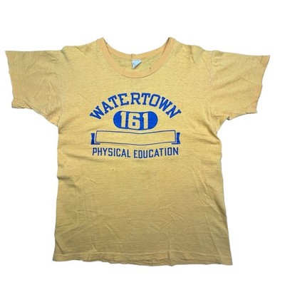 50s Champion Shirt Running Man Watertown Phys ed Vintage Men s Medium