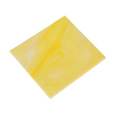 Stained Glass Sheet Mosaic Tile 3.9 Inch x 3.9 Inch, Light yellow