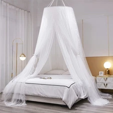 Double Layer Princess Round Dome Canopy Bed Curtain for Girls Adults,Children...
