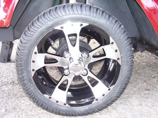 12" Low Profile Golf Cart Tire Wheel Combo Assembly -Fits EZGO, Club Car, Yamaha