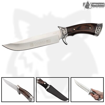 Jagdmesser Gürtelmesser Columbia Outdoor Edelstahl Bowie Knife Messer Camping