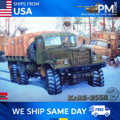 Roden 805 USSR KRAZ-255B Soviet military truck 1967plastic model kit 1/ ...