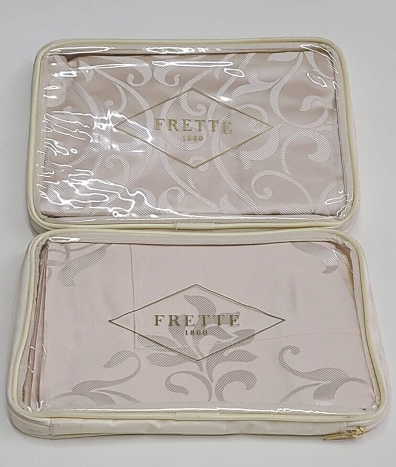 Medallón ornamentado de lujo Frette 2 euros simula en polvo rosa/leche satén de algodón puro Foto 2 de 4