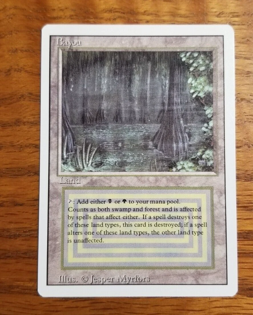 MTG Magic The Gathering 3rd Edition Revised Bayou Dual Lands NEAR MINT Unplayed
