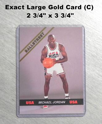 Michael Jordan 1992 Ballstreet Gold Logo LARGE Exact Card (C) _ 2